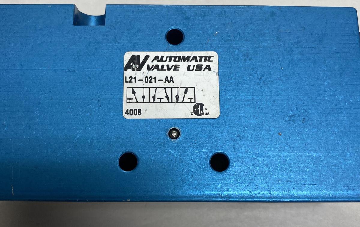 Used AUTOMATIC VALVE,L21-021-AA,PNEUMATIC VALVE