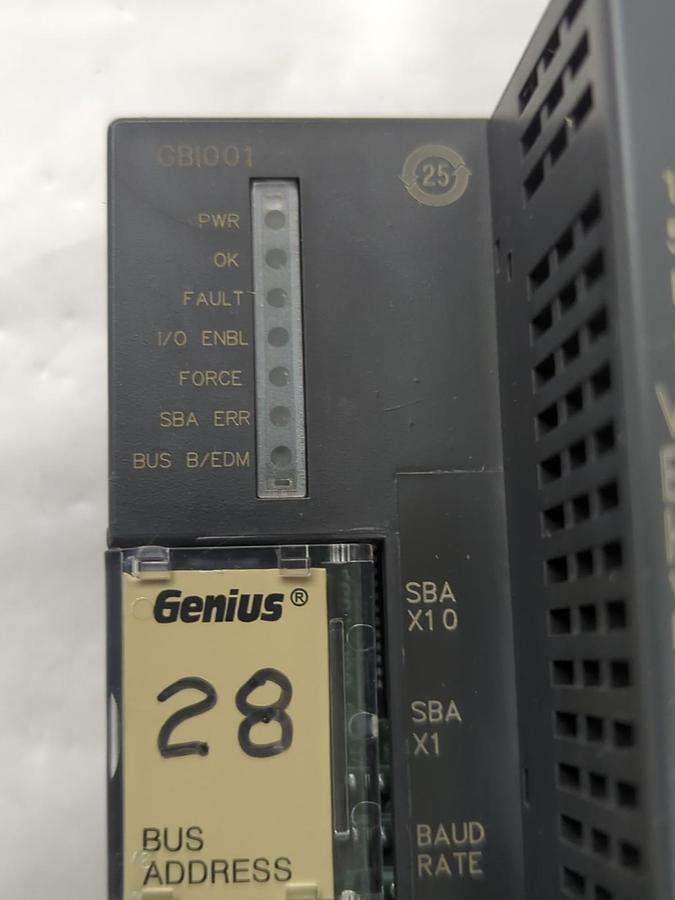 Used GE,IC200PWR102J,VERSAMAX MODULE W/ GBI001 GENIUS INTERFACE MODULE PRE-OWNED