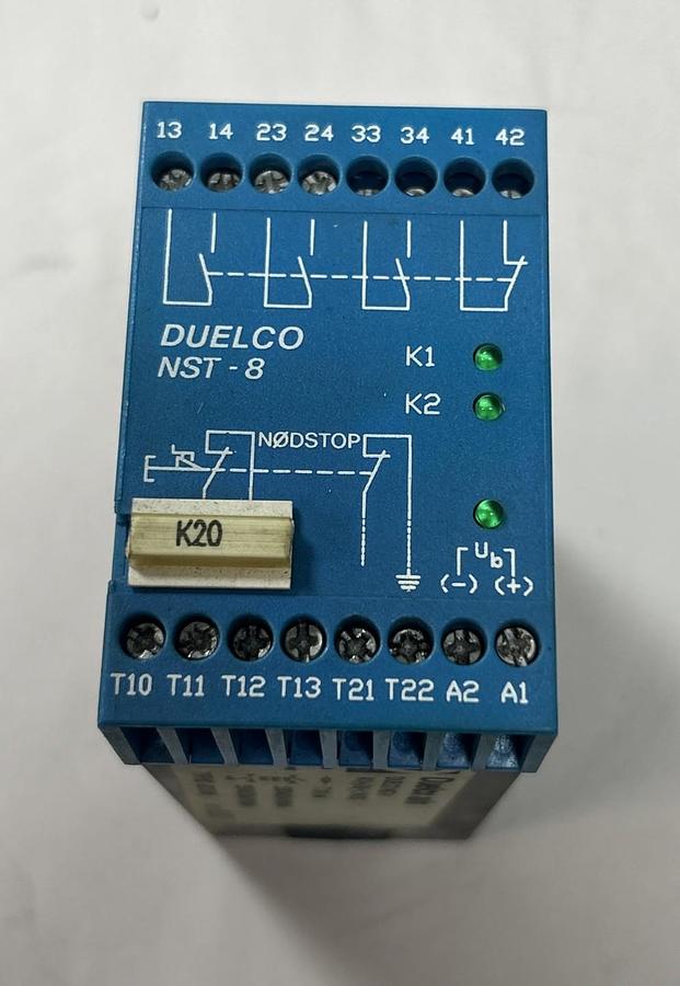 Used DUELCO,NST-8,EMERGENCY STOP SAFETY RELAY