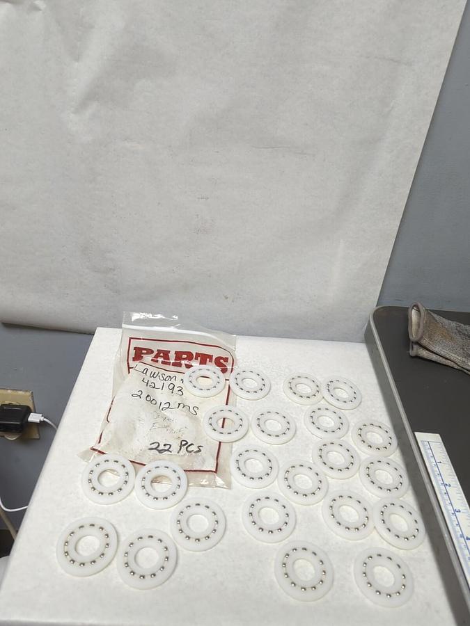 LAWSON,42193,POLYOXYMETHYLENE BALL BEARING 20MM BORE LOT OF 22 NOS