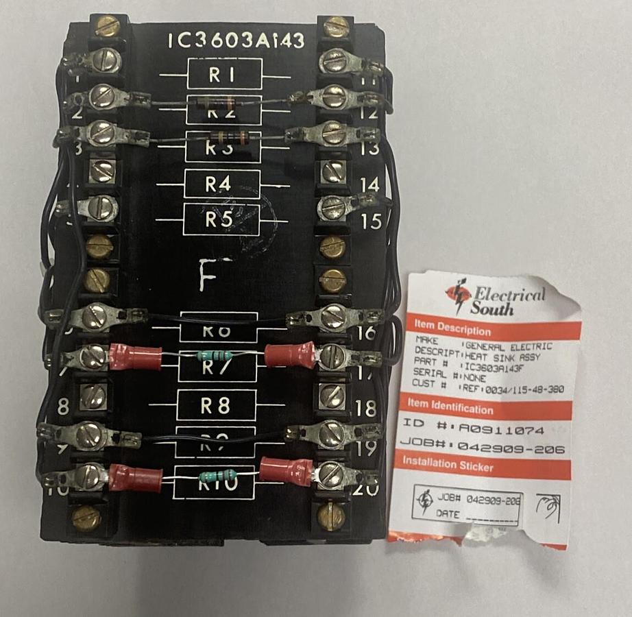 Used GENERAL ELECTRIC,IC3603A143F,HEAT SINK ASSEMBLY REFURBISHED