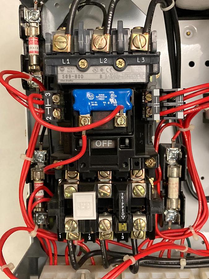 Used Allen Bradley,2100 2113B,Size 1  MCC 12INCH Starter Bucket 3Amp breaker