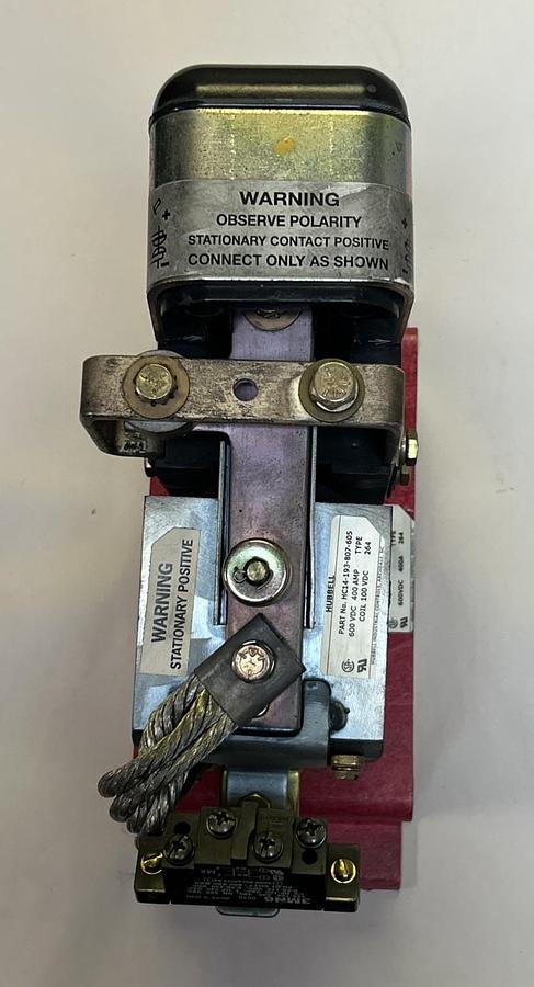 Used HUBBELL,HC14-193-807-605,DC CONTACTOR 400A 600VDC 100VDC COIL