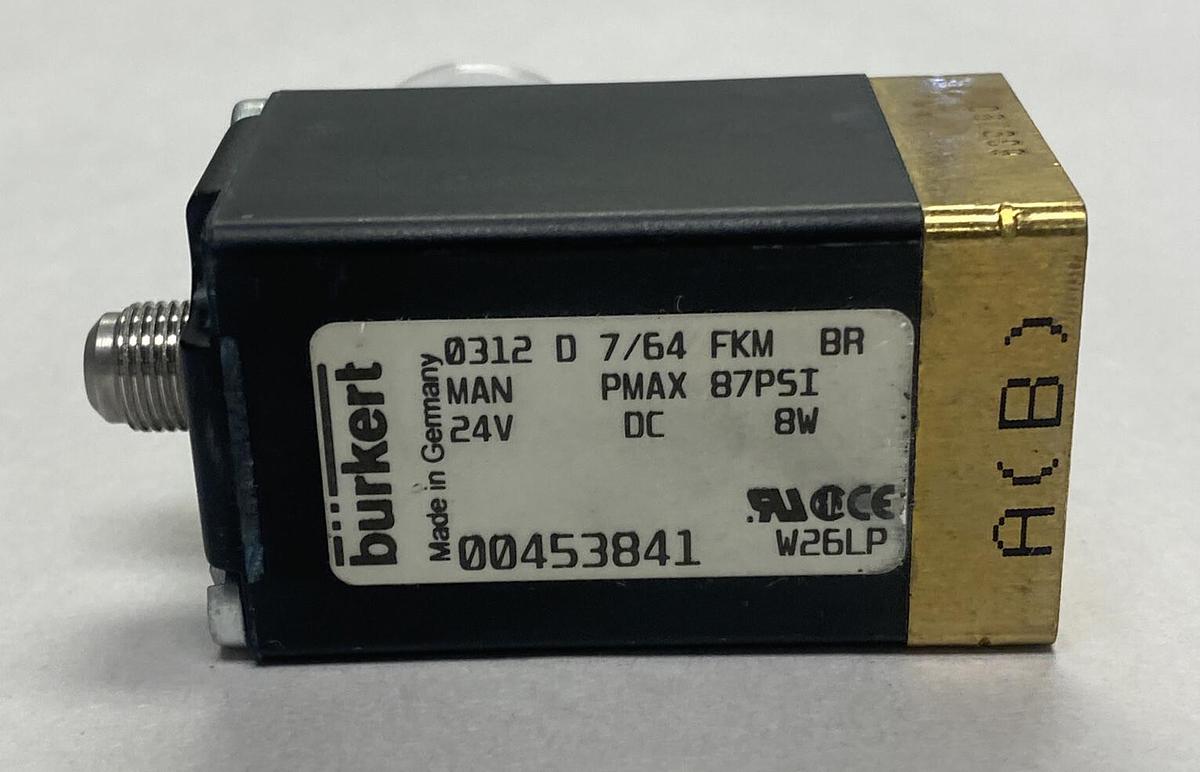 BURKERT,0312 D 7/64 FKM BR,SOLENOID VALVE NEW NO BOX