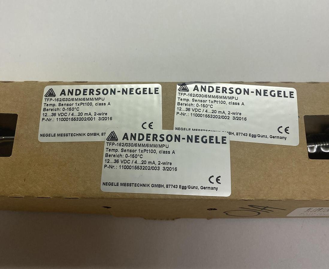 ANDERSON-NEGELE,TFP-162/030/6MM/6MM/MPU,TEMPERATURE SENSOR LOT OF 3 NEW