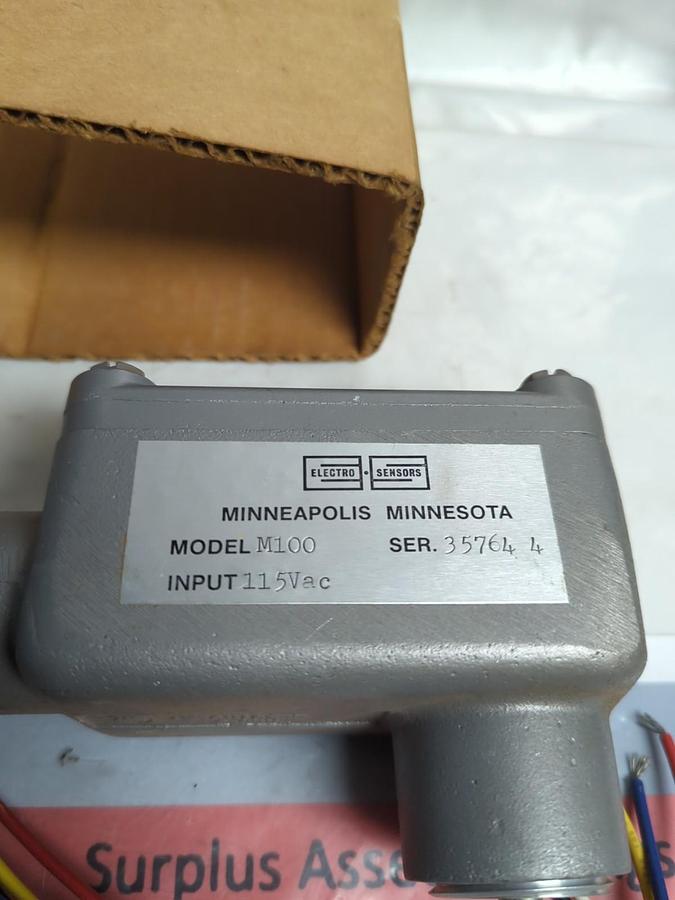ELECTRO SENSORS,M100.SHAFT SPEED SWITCH 115VAC NOS