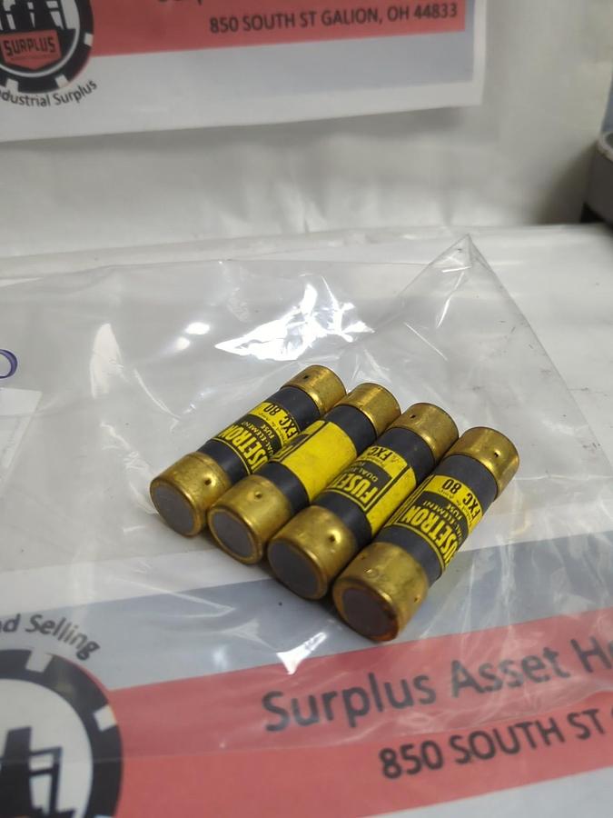 Used COOPER BUSSMANN,FXC-80,FUSETRON 80 AMP FUSE LOT OF 4 PRE-OWNED