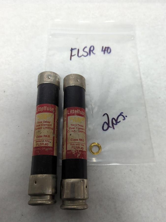 Used LITTELFUSE,FLSR40,SLO-BLO 40 AMP FUSE LOT OF 2 PRE-OWNED