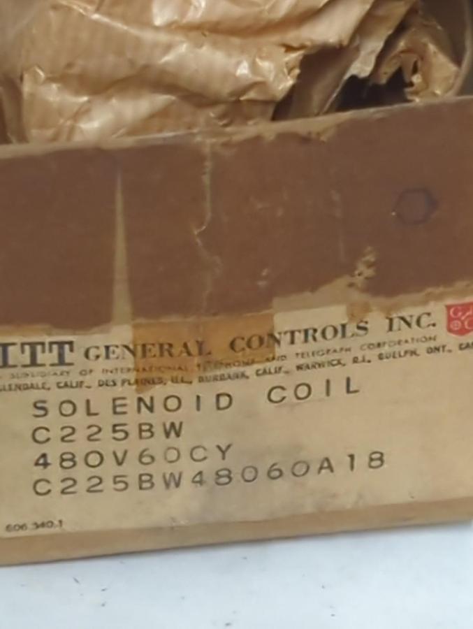 GENERAL CONTROLS,C225BW,COIL 480V 60CY NOS