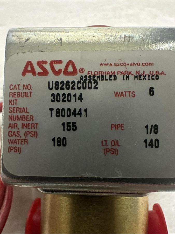 Asco,U8252C002,Solenoid Valve