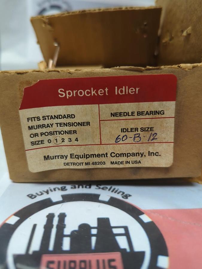 MURRY EQUIPMENT,60-B-12,SIZE 1 IDLER SPROCKET 12 TEETH NOS