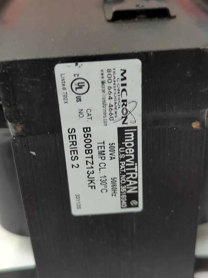 Used MICRON,B500BTZ13JKF,TRANSFORMER 500VA 50/60HZ SERIES 2 PRE-OWNED