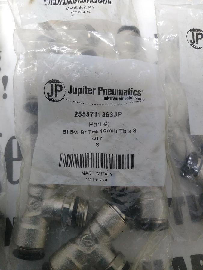 Used JUPITER PNEUMATICS,2555711363JP,TUBE MALE SWIVEL BRANCH T 10MM LOT OF 5
