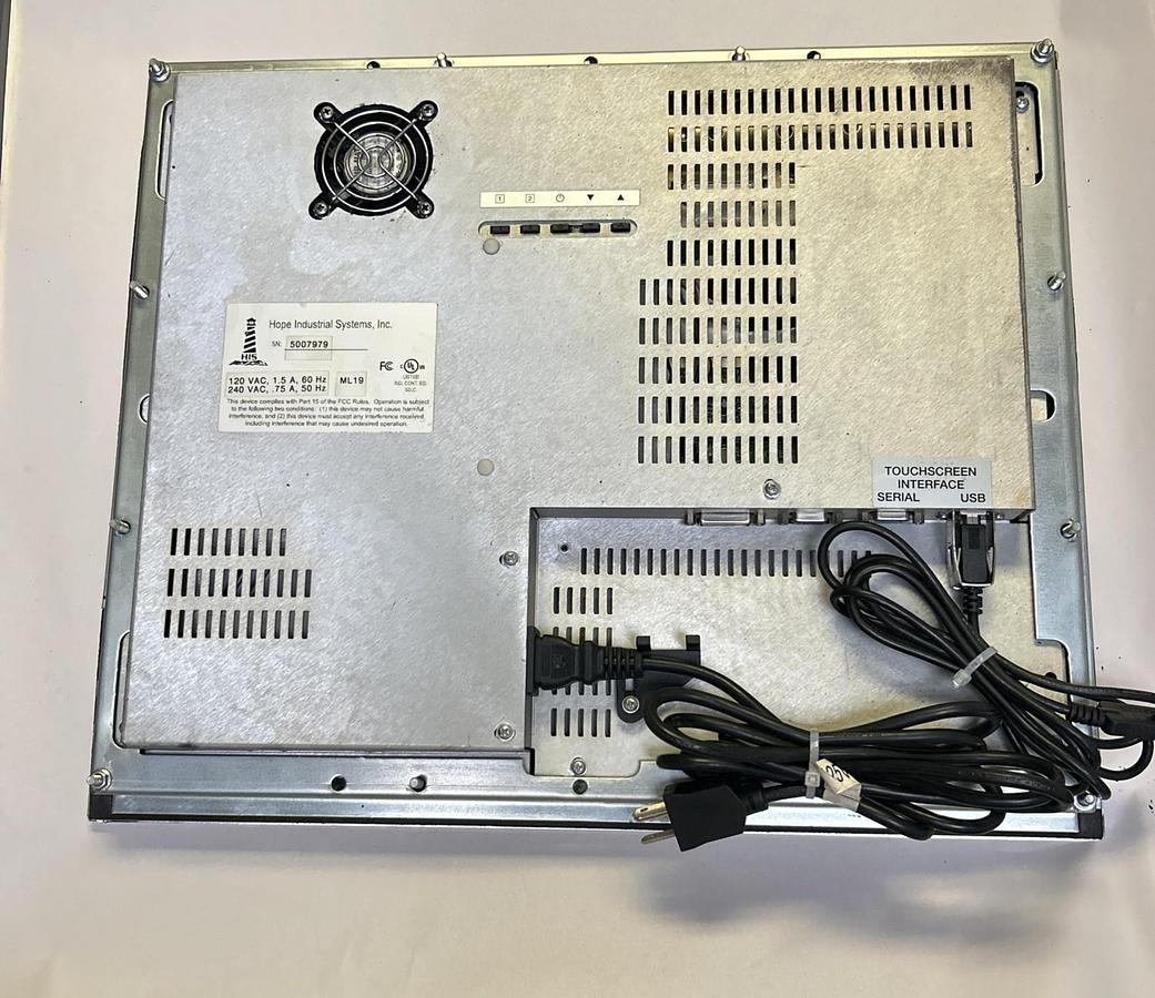 Used HOPE INDUSTRIAL SYSTEMS,ML19,TOUCHSCREEN OPERATOR PANEL