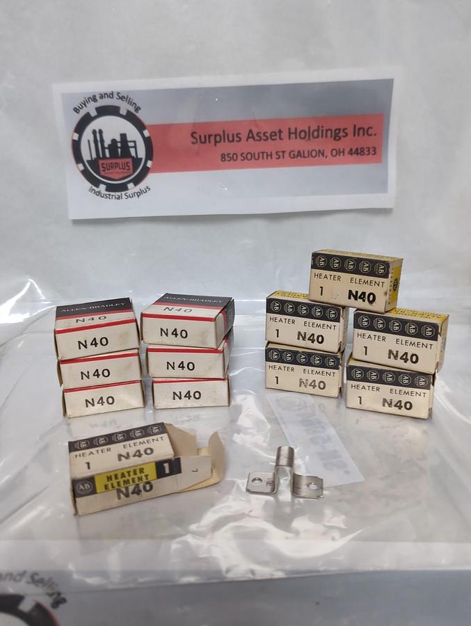 ALLEN BRADLEY,N40,THERMAL OVERLOAD HEATER ELEMENT LOT OF 12 NOS
