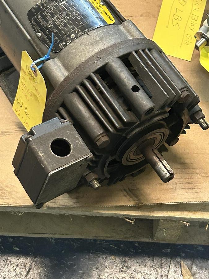 Used BALDOR,CDP3455,DC MOTOR 1HP 1750RPM W/ BTG1000 TACHOMETER 50V 1000RPM