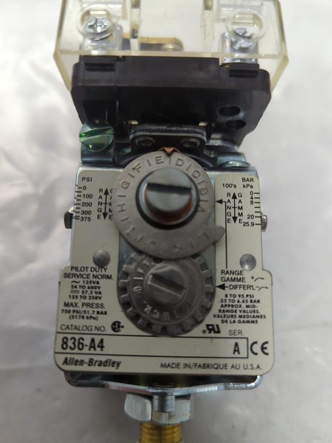 ALLEN BRADLEY,836-A4,PRESSURE CONTROL SWITCH MISSING BOX NOS