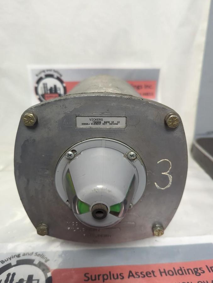 Used VICKERS,50FB 1P 12,HYDRAULIC FILTER ELEMENT PRE-OWNED