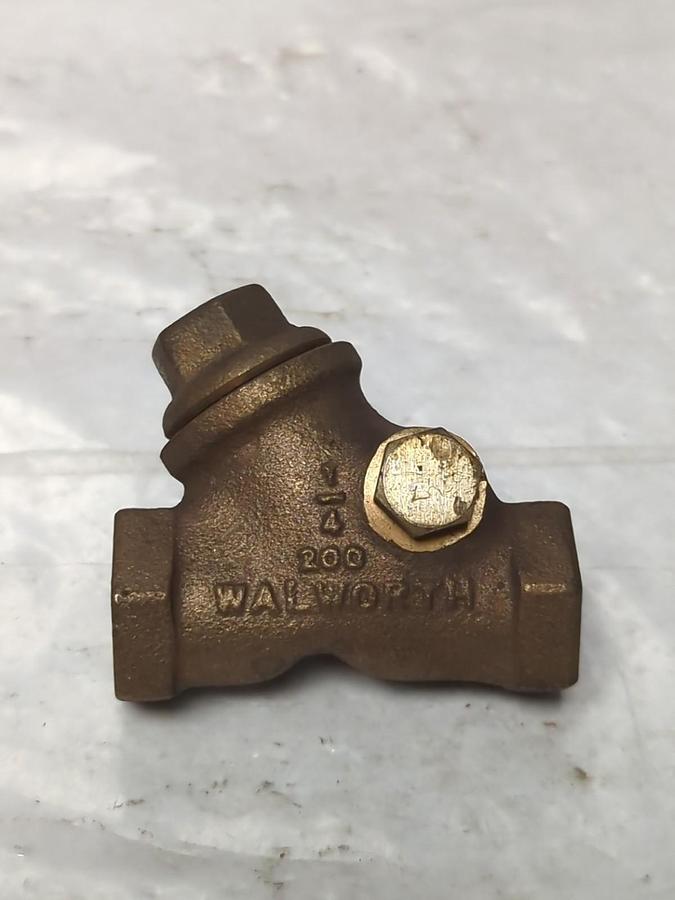 WALWORTH,1/4-200,BRONZE SWING CHECK VALVE 1/4 INCH NOS
