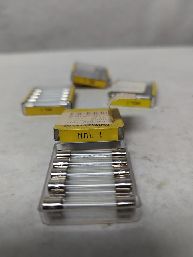 COOPER BUSSMANN,MDL-1,GLASS FUSES LOT OF 17 NOS