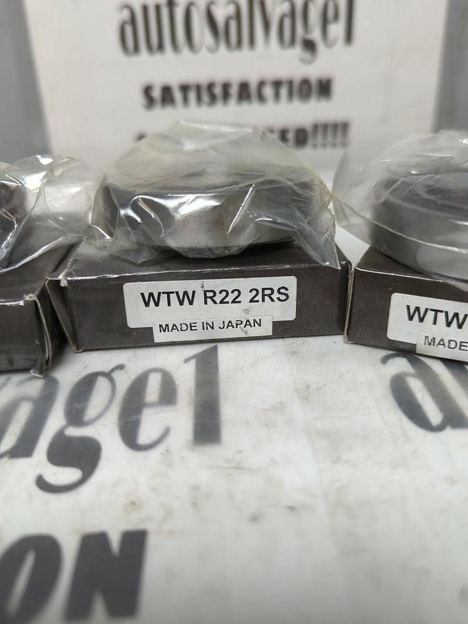 WTW,R22-2RS,SEALED BALL BEARING 34.92MM ID 63.5MM OD 14.28MM WIDTH LOT OF 3 NOS