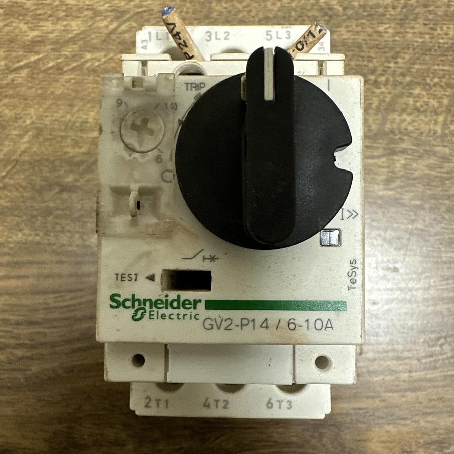 Used Schneider Electric,GV2-P14, Motor Protection Circuit Breaker 6-10A
