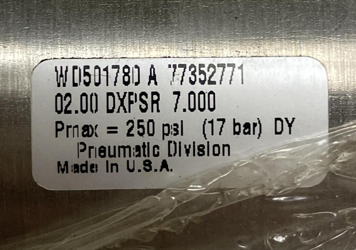 Parker,WD501780A,Pneumatic Cylinder 250 PSI NOS