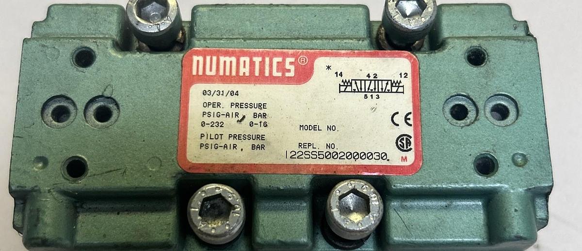 Used NUMATICS,122SS5002000030,SOLENOID VALVE