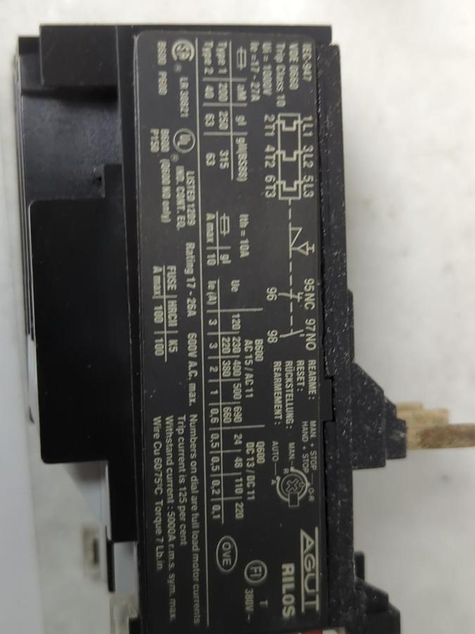 JOSYLN CLARK/AGUT,5A603,RILOS/TPR CONTACTOR 17-27A NOS