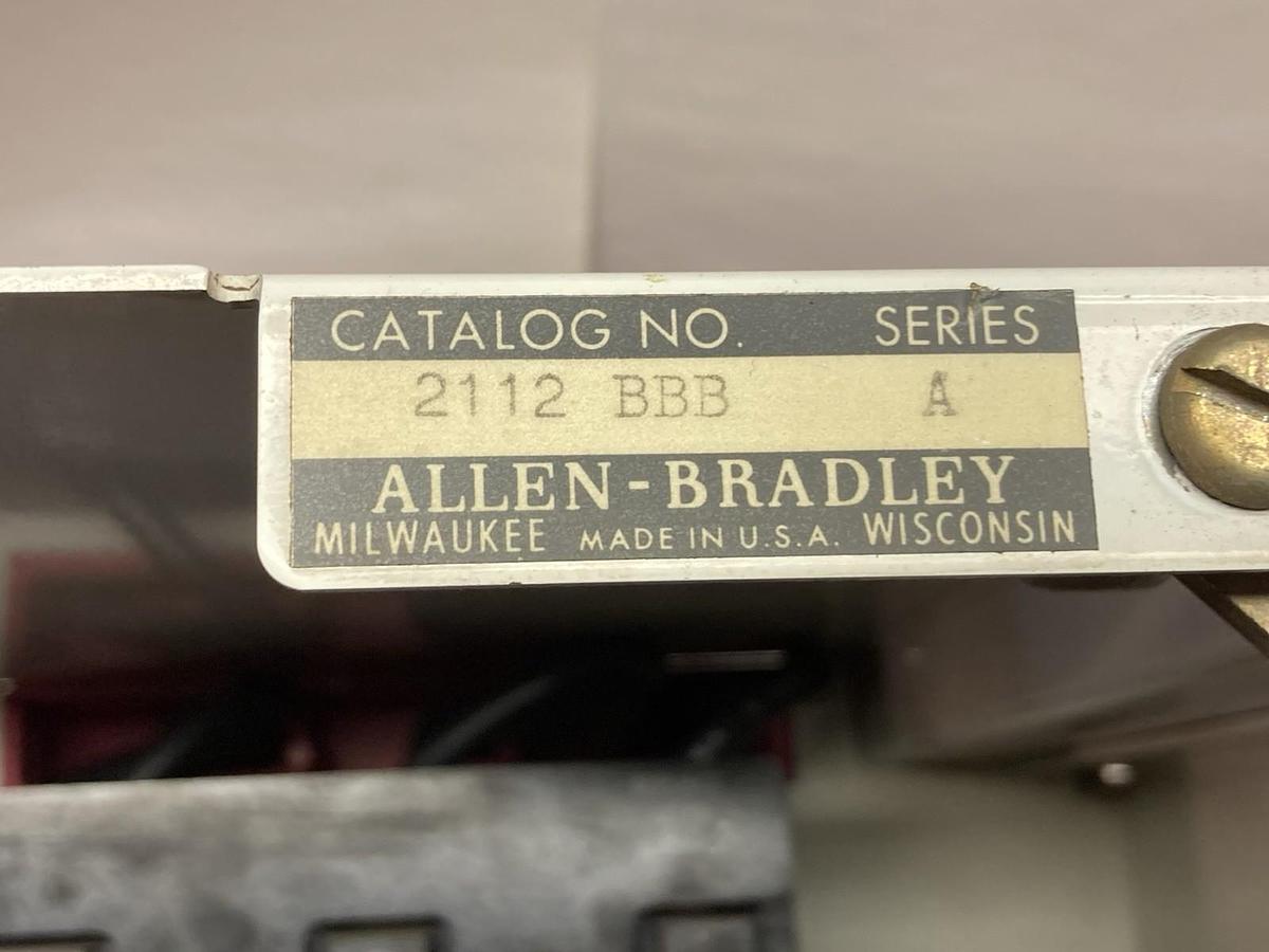 Used Allen-Bradley,2112-BBB,MCC 12 INCH Starter Bucket Size 1 120/110V 60/50Hz Ser A