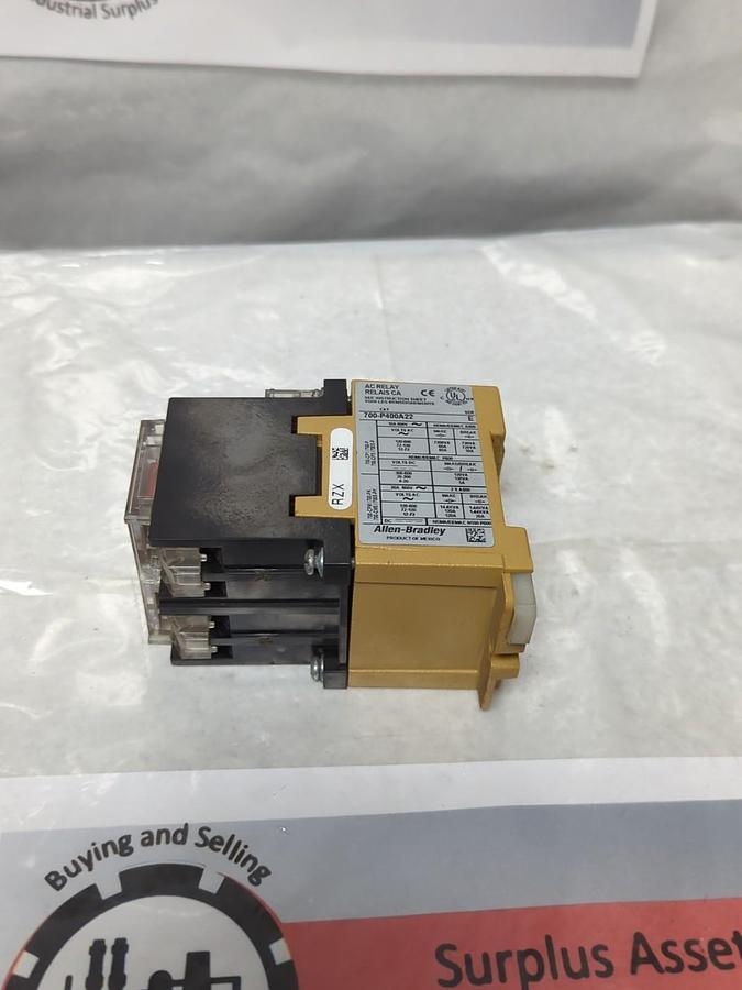 Used ALLEN BRADLEY,700-P400A22,SERIES E AC RELAY PRE-OWNED