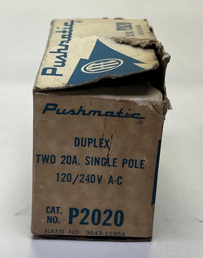 ITE,P2020,PUSHMATIC TANDEM CIRCUIT BREAKER 20A 120/240V 1P NOS