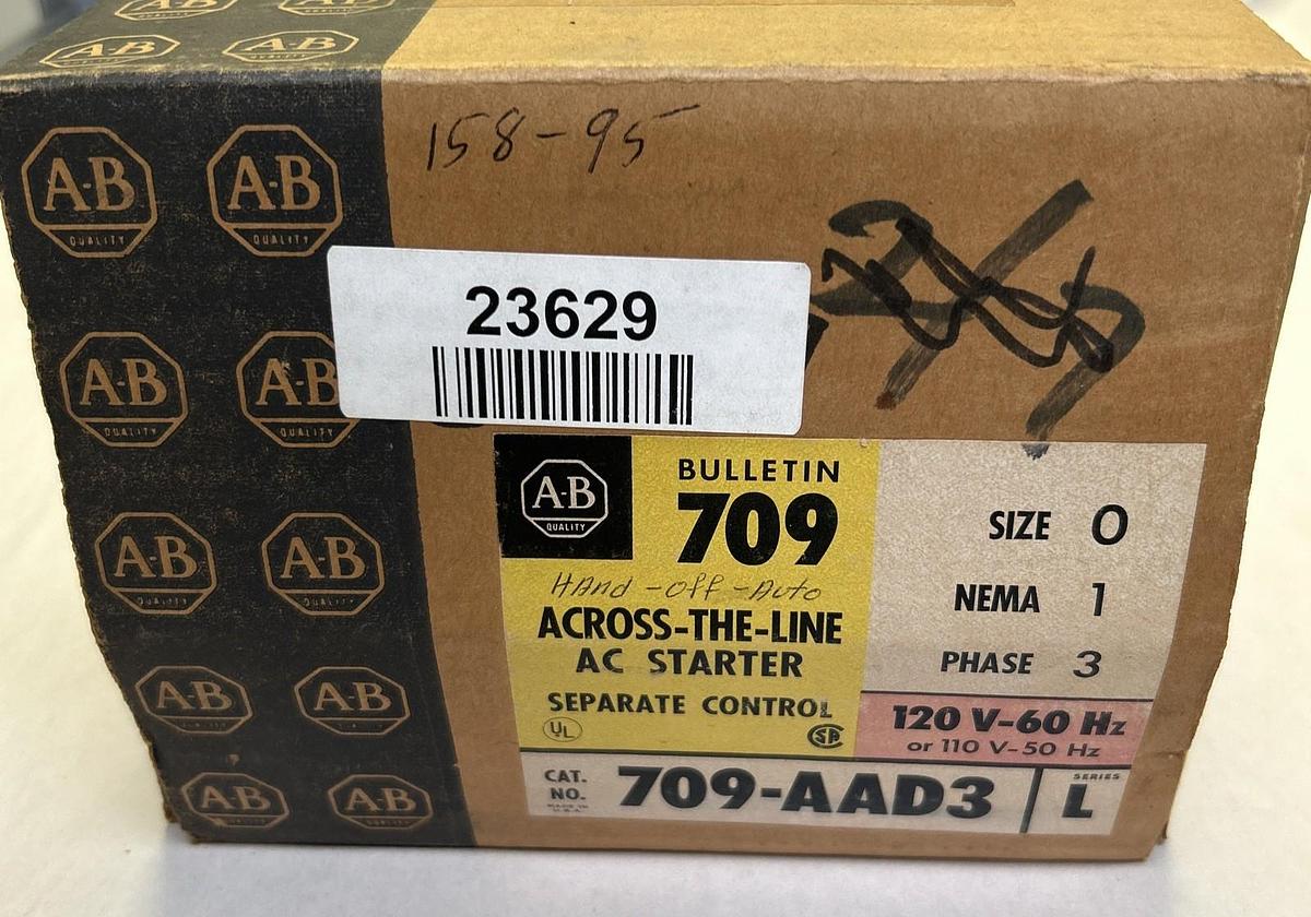ALLEN BRADLEY,709-AAD3,ACROSS THE LINE AC STARTER SIZE 0 NOS