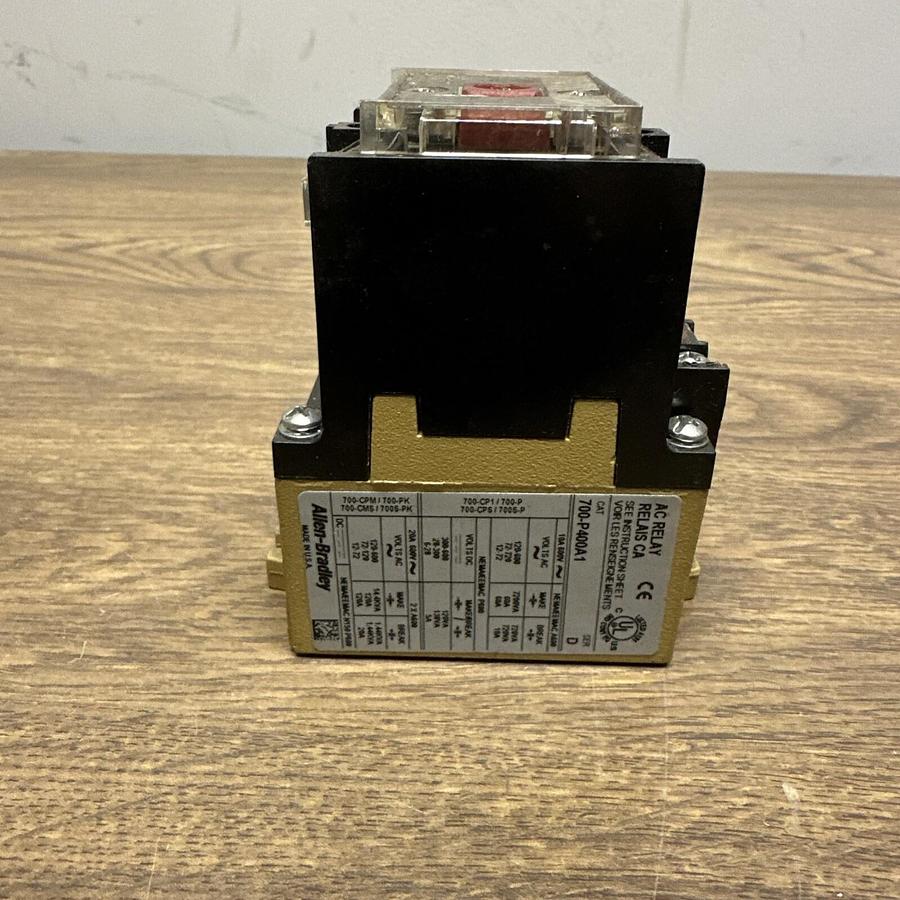 Used Allen-Bradley,700-P400A1,Ser D AC Relay