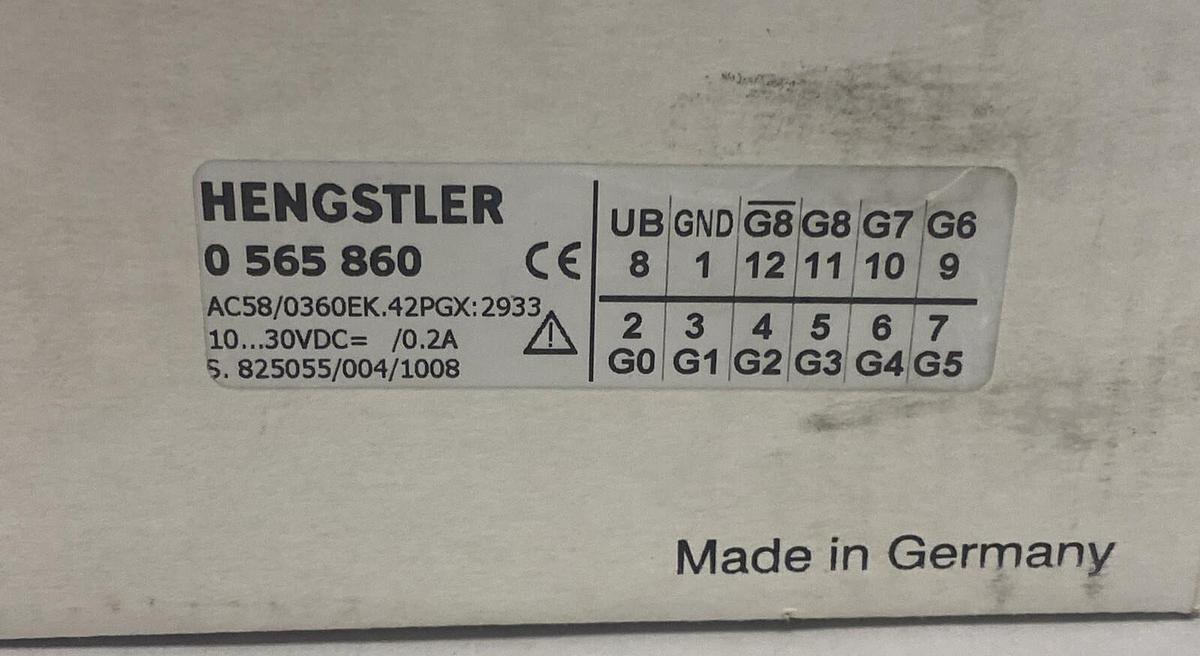 Used HENGSTLER,0565860,ABSOLUTE ENCODER NEW