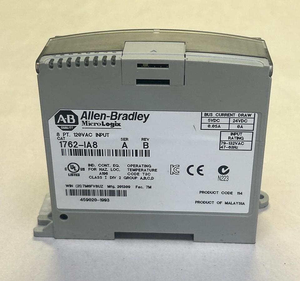 Used ALLEN BRADLEY,1762-IA8,MICROLOGIX INPUT MODULE