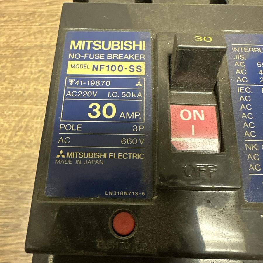 Used Mitsubishi,NF100-SS,30A 3P 660V Circuit Breaker