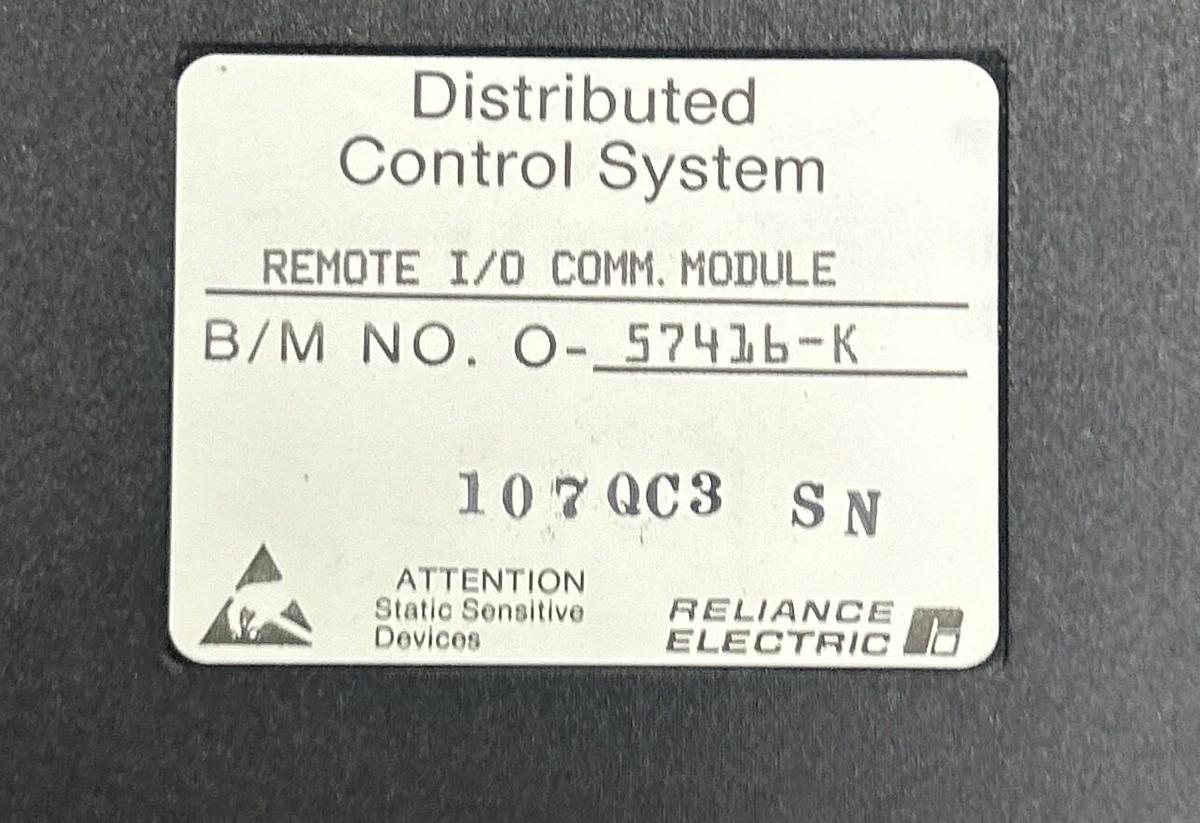 Used RELIANCE,0-57416-K,REMOTE I/O COMMUNICATIONS MODULE NEW