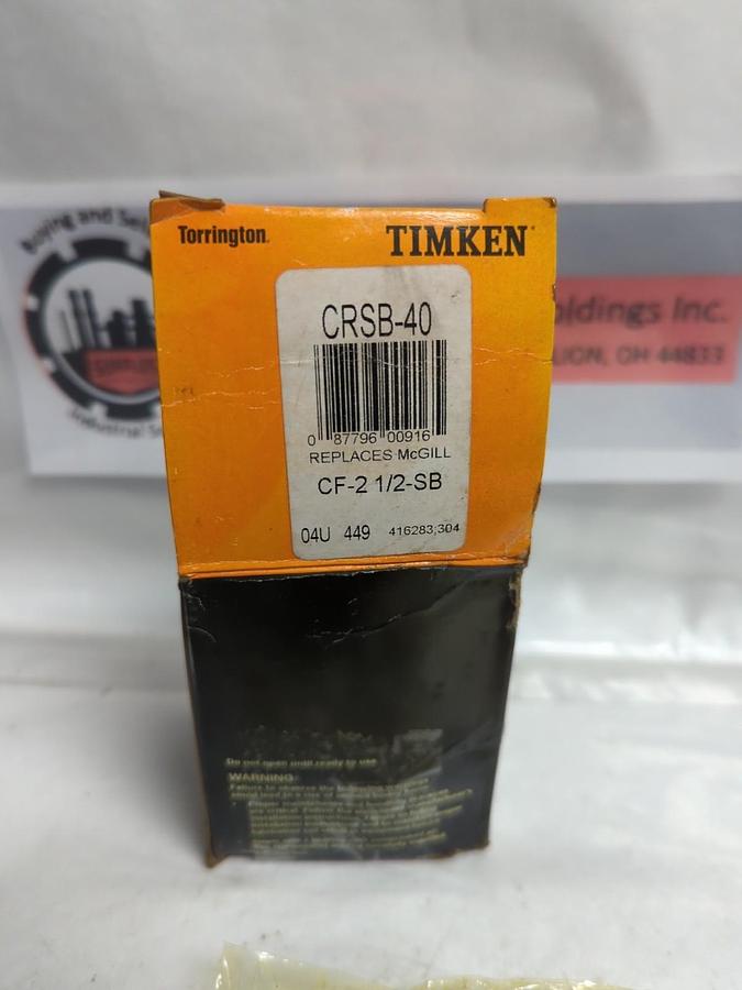 TIMKEN,CRSB-40,CAM FOLLOWER REPLACES MCGILL CF-2-1/2SB NOS