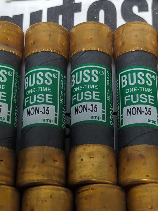 COOPER BUSSMANN,NON-35,ONE TIME 35 AMP FUSES BOX OF 10 NEW