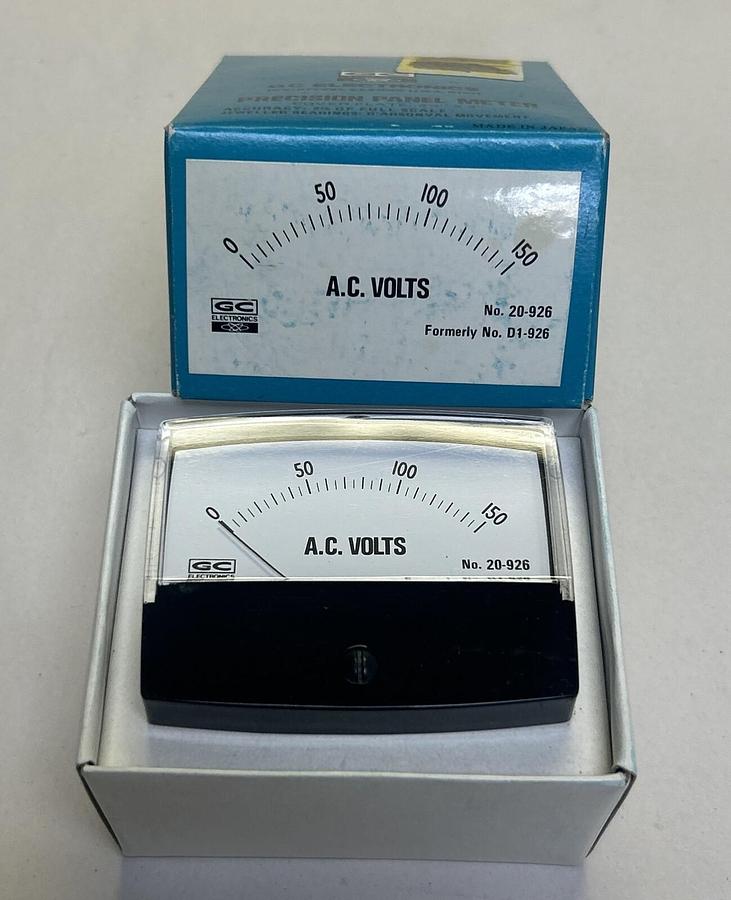 GC ELECTRONICS,20-926,PRECISION PANEL METER 0-150 AC VOLTS NOS