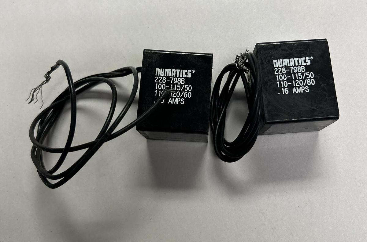 NUMATICS,228-798B,SOLENOID VALVE .16A 100-115V/50HZ 110-120V/60HZ LOT OF 2 NOS