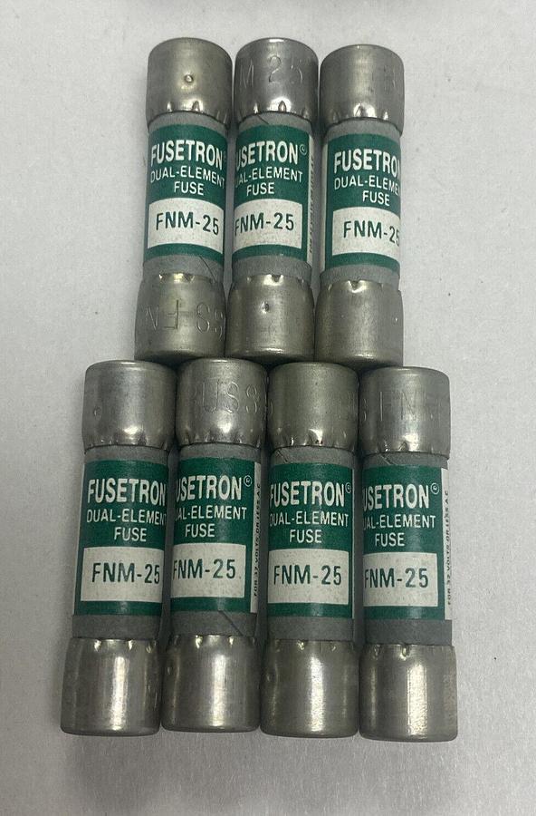 Cooper Bussmann,FNM25,Fusetron Fuse Lot OF 7 NOS