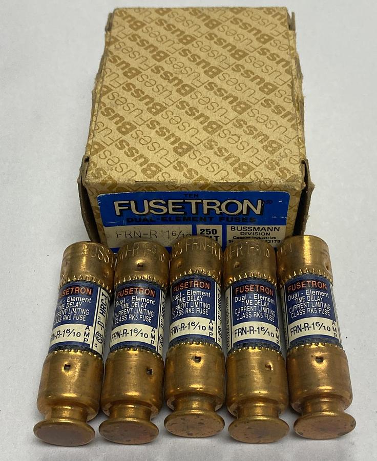 Cooper Bussmann,FRN-R-1-6/10,Fuse 1-6/10 AMP Lot Of 5 NOS