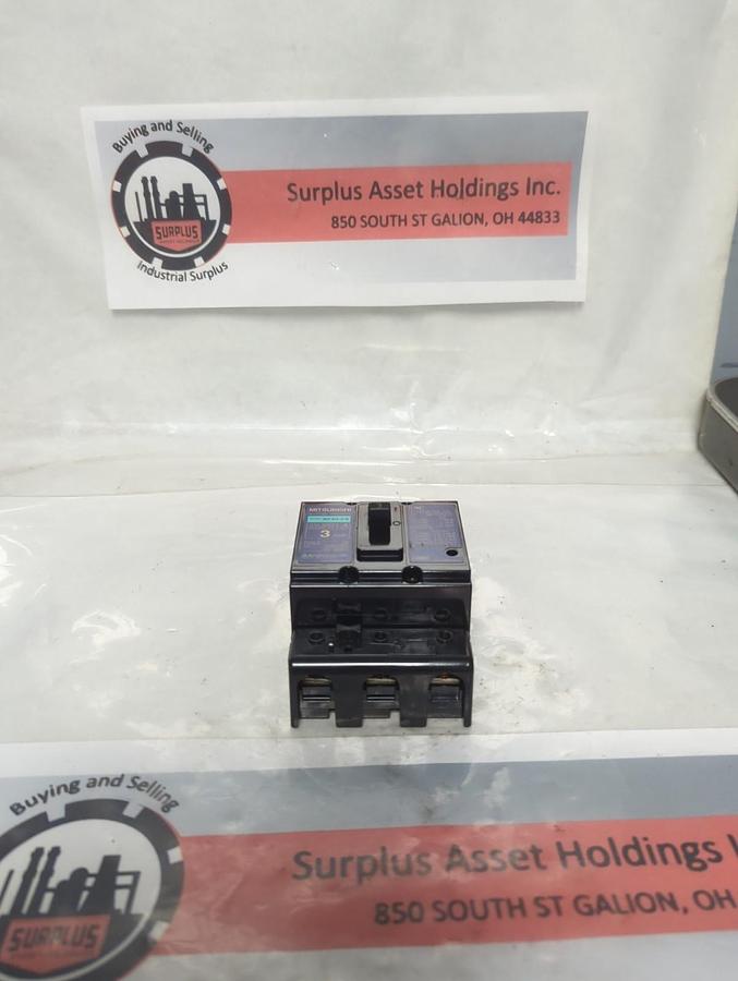 MITSUBISHI,NF30-CS,CIRCUIT BREAKER 3 AMP 3-POLE NOS