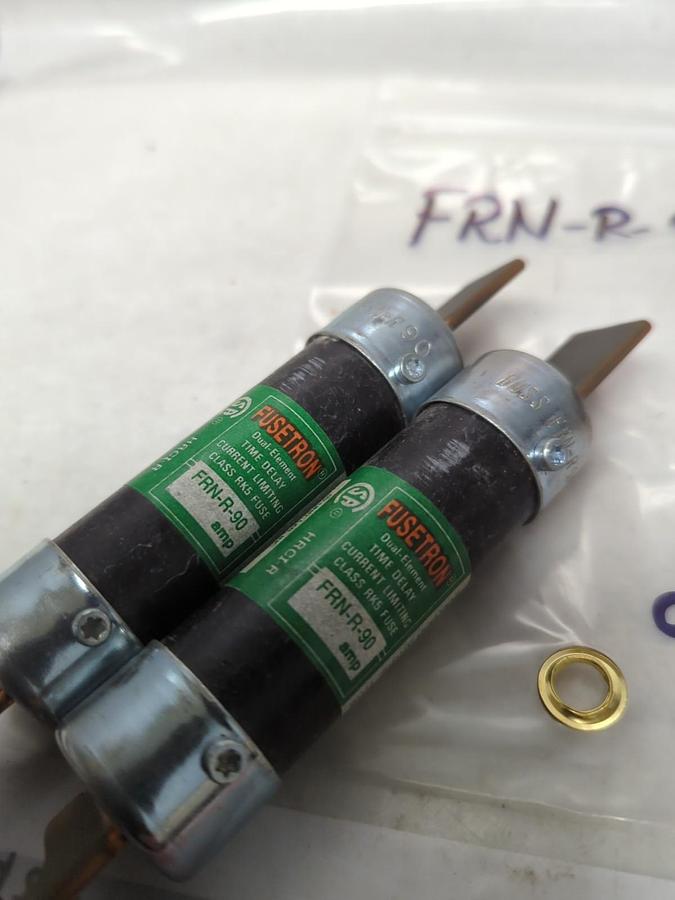 Used COOPER BUSSMANN,FRN-90,FUSETRON 90 AMP FUSE LOT OF 2 PRE-OWNED