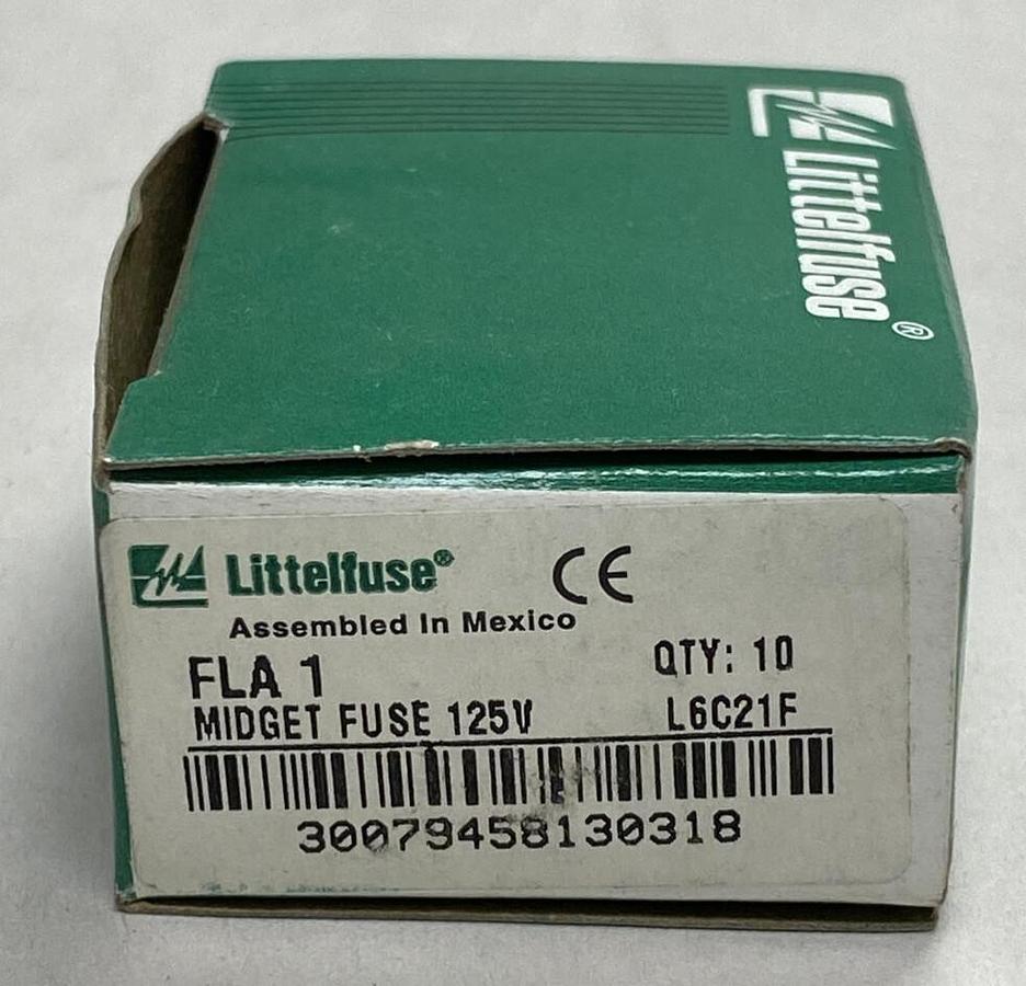 Used LittelFuse,FLA 1,Fuse Box of 10 NOS