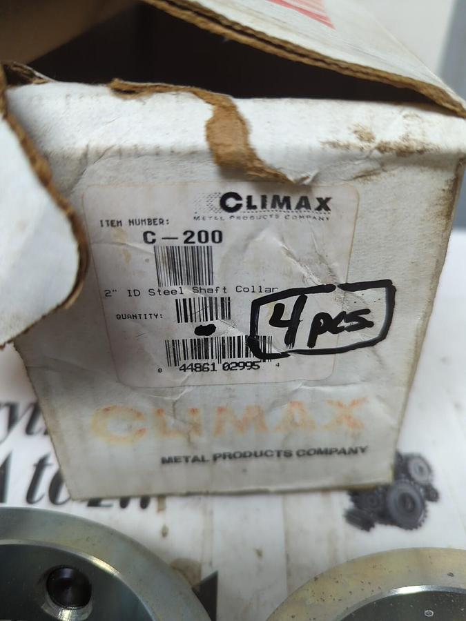 CLIMAX,C-200,1-PIECE CLAMPING COLLAR 2 INCH LOT OF 4 NOS