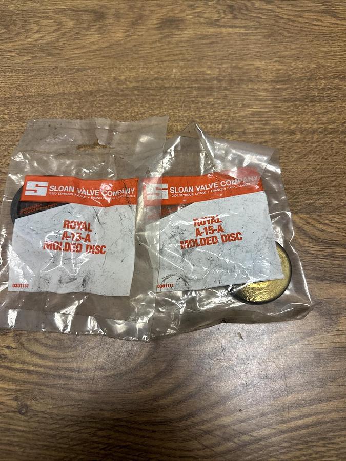 Used Sloan Valve,A-15-A,Molded Disk  LOT of 2