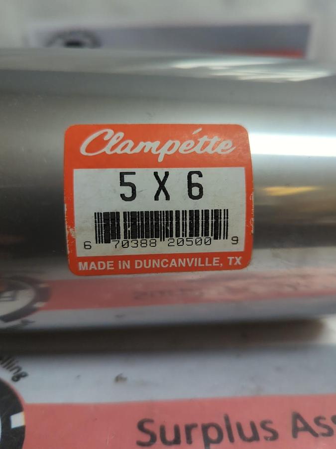 Used CLAMETTE,5X6,PIPE REPAIR CLAMP 2-BOLT PRE-OWNED